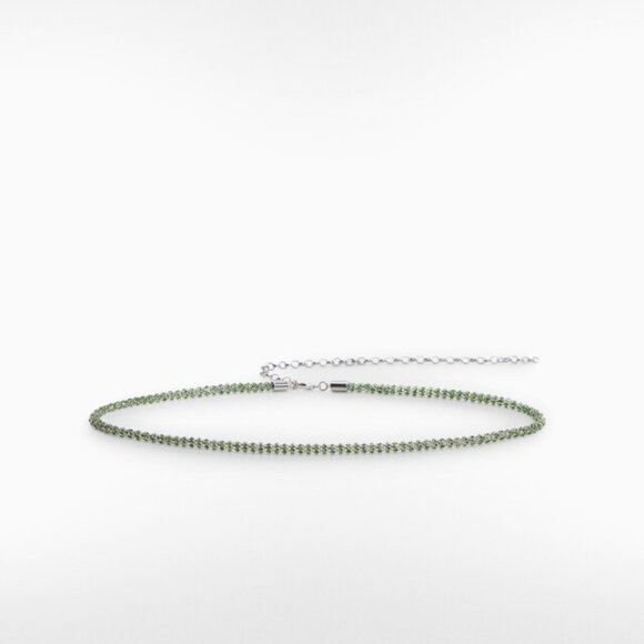 MANGO - Green Rhinestone skinny belt - Picture 2 of 5